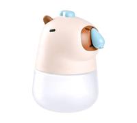 Dispensador automático de jabón sin contacto, bonito diseño de Capybara, jabón de manos espumoso recargable por USB, impermeable, 300 ml, dispensador de champú de baño para apartamentos, dormitorios