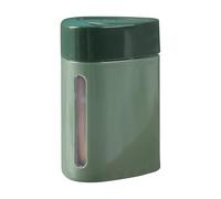 Dispensador automático de palillos de dientes, 5,5 x 5,5 x 8,5 cm, caja de almacenamiento de hilo dental, tarro de almacenamiento portátil, dispensador automático para cocina, hogar, baño, sala de