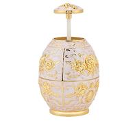 Dispensador Automático de Palpín Automático TBest Pop-Up, Metal Aley de Zinc Palente de Dientes Patrón de Flores Presiona Hand Presping Palgine (Golden Cien Flores de Oro)