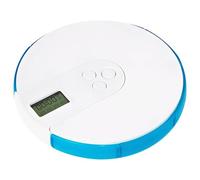 Dispensador automático de pastillas, organizador de pastillas de 7 días con pantalla digital y alarma, caja de medicina de viaje portátil para vitaminas y medicamentos azul.