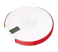 Dispensador automático de pastillas, organizador de pastillas de 7 días con pantalla digital y alarma, caja de medicina de viaje portátil para vitaminas y medicamentos rojo