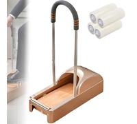 Dispensador automático de película para zapatos con barra de soporte, dispensador de cubierta antideslizante, marco de aluminio resistente, base acolchada para gestión del tráfico peatonal en