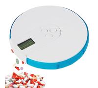 Dispensador automático de píldoras electrónicas, 11 x 11 x 2,2 cm, de almacenamiento de 7 días, para casa, viajes, oficina y Pp