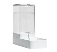 Dispensador automático | Dispensador de comida automatizado para gatos,Bandeja antifugas de gran capacidad con dispensador de agua automático para perros cachorro y gatos de interior