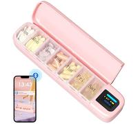 Dispensador automático inteligente de pastillas con alarma, pastillero de viaje semanal de 7 días con control de aplicación, recordatorio portátil de píldoras para medicamentos, suplementos, vitaminas