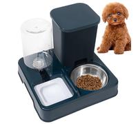 Dispensador Automático para Gatos - 10.64 Pulgadas ABS | Agua para Gato Pequeño Mediano Gatito Cachorro Doble Tazón Alimentación Fiable Hogar O Fuera