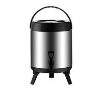 Dispensador Bebida Deportivo Portátil | Acero Inoxidable & Espuma PU, 22.5x22.5 Cm, 6/8/10L | Enfriador Aislado Caliente Frío Con Grifo, Patas Plegables | Camping Exterior, Picnic