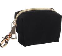 Dispensador bolsas caca perro - Mirko Negro - PU - con cremallera y mosquetón - práctico y compacto - incluye 1 rollo con 20 bolsas (220 x 320 mm) - Flamingo