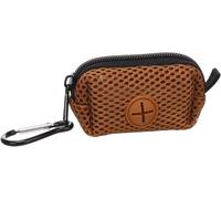 Dispensador bolsas caca perro - Misha Marrón - poliéster con malla - con cremallera y mosquetón - diseño resistente - incluye 1 rollo con 20 bolsas (220 x 320 mm) - Flamingo