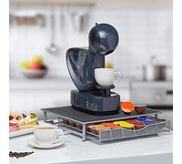 Dispensador capsulas Compatible con Dolce gusto,Cajón de cápsulas para guardar 36 cápsulas,Soporte para cápsulas de café, Organizador de almacenamiento-39 * 35 * 7,5 cm (36 piezas-gris)