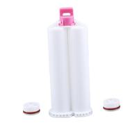 Dispensador cilíndrico adhesivo portátil de 50 ml con doble componente y punta de mezcla, ideal para dientes, manualidades, construcción, uso abdominal, dispensador de adhesivo epoxi