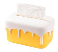 Dispensador creativo de pañuelos de escritorio con cierre magnético seguro, recipiente de plástico ABS resistente para un fácil relleno, ideal para baño, cocina, coche u oficina