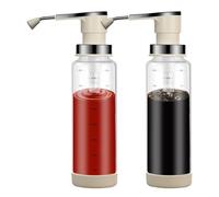 Dispensador De - 450 Ml 2 Piezas Multifuncional, Dispensador De Bomba De De 25 Cm - Para Comedor Restaurante Almacenamiento Diario Cocina Catering En Casa Panadería Cafetería Convenienci