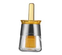Dispensador de aceite de cocina con cepillo, botella de aceite con cepillo, botella de aceite de oliva visible con tapa a prueba de polvo, Contenedor de salsa de soja 2 en 1 para preparar ensaladas, c