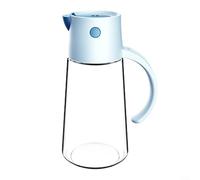 Dispensador de aceite sin esfuerzo para cocina, diseño automático con construcción robusta y funcionalidad de goteo (550 ml, azul)