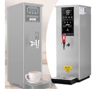 Dispensador de Agua Caliente Comercial de 25 L, Calentador Eléctrico para Catering de 1000 W, Temperatura Ajustable, Gran Caudal de 60 L/h, Preparación Rápida Silver