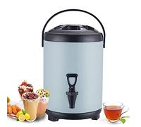 Dispensador de agua caliente de acero inoxidable, termo para bebidas de 6 a 12 litros con grifo y asa portátil, enfriador de café y té con doble aislamiento para oficinas, catering, hoteles y fiesta