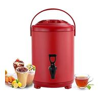 Dispensador de agua caliente de acero inoxidable, termo para bebidas de 6 a 12 litros con grifo y asa portátil, enfriador de café y té con doble aislamiento para oficinas, catering, hoteles y fiesta