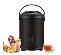 Dispensador de agua caliente de acero inoxidable, termo para bebidas de 6 a 12 litros con grifo y asa portátil, enfriador de café y té con doble aislamiento para oficinas, catering, hoteles y fiesta