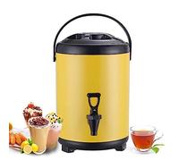 Dispensador de agua caliente de acero inoxidable, termo para bebidas de 6 a 12 litros con grifo y asa portátil, enfriador de café y té con doble aislamiento para oficinas, catering, hoteles y fiesta