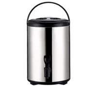 Dispensador de agua caliente Dispensador de bebidas aislado de acero inoxidable de 6 litros con grifo y manija, urna de té y café de gran capacidad para jugo, leche, bebidas frías calientes