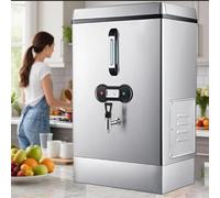 Dispensador de agua caliente instantáneo de 40 L, caldera de agua totalmente automática con grifo, ebullición rápida de 3 minutos, sistema de filtración doble, acero inoxidable 304 para grupos grandes