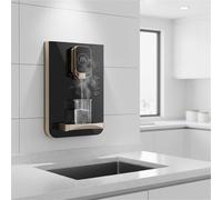 Dispensador de Agua Caliente instantáneo montado en la Pared, Calentamiento ultrarrápido de 2200 W, Bloqueo for niños, Suministro de Agua Directo RO for el hogar, Cocina, Sala de Estar(Negro)