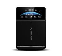 Dispensador de agua caliente instantáneo montado en la pared con 5 temperaturas y 5 salidas, grifo de agua caliente con pantalla táctil para oficina, cocina, té y café (negro)