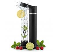 Dispensador de agua con gas NUTRI-STREAM Soda Maker de acero inoxidable negro, sin BPA