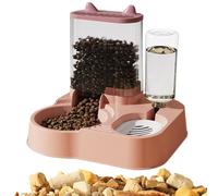 Dispensador de Agua | Contenedor Almacenamiento Comida for Perros, comedero automático for premios Gatos Gran Capacidad for(Pink)
