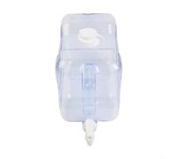 Dispensador de agua de 3 a 7,5 litros para jugo de agua, leche para picnic de reunión, dispensador de agua de gran capacidad, azul transparente (7,5 L)
