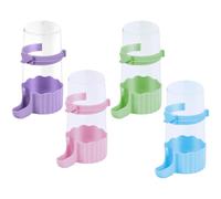 Dispensador de agua de 4 piezas para pájaros, juego de comedero y bebedor de pájaros de 4 colores, comedero automático para jaula, cuenco colgante de comida para pájaros, accesorios de jaula para