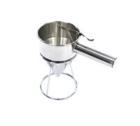 Dispensador de agua de acero inoxidable de 1,3 L incl. Botón de dosificación - Dispensador de golpes profesional - Higiénico y duradero