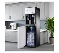 Dispensador de Agua de Carga Inferior for casa/Oficina: Independiente, Caliente/fría/Tibio, con botón pulsador, con Puerta y luz de bajo Nivel de Agua.