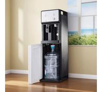 Dispensador de agua de carga inferior, unidad independiente con alimentación de red, fuente de agua de pie, máquina enfriadora de agua fría y caliente de doble función for escuelas, bares de té y come