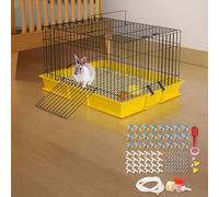 Dispensador de agua de conejo con boquilla de pico de pato de doble resorte para simular hábitos naturales de bebida, para entornos de cría de conejos (juego de 6 piezas)