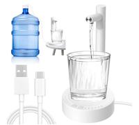 Dispensador De Agua De Escritorio, 6-Niveles Dispensador de Agua Electrico, Dispensador Eléctrico de Botella de Agua, Bomba Agua Garrafa, Bomba de Agua Silenciosa Recargable para Hogar Camping