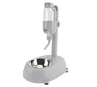 Dispensador de agua de pie, cuenco alimentador para mascotas con botella de 500ml sin goteo y altura ajustable, cuenco desmontable para gatos y perros