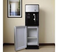 Dispensador de agua de pie, máquina de hidratación independiente de temperatura ambiente fría y caliente con divisiones extraíbles y gabinete de almacenamiento, máquinas de agua 3 en 1 for escuelas, h