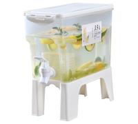 Dispensador de Agua del refrigerador con Grifo y Tapa, dispensador de Bebidas de 3.5L con Base elevada, contenedor de Bebidas Resistentes a la Calidad y Temperatura de Alimentos para Cocina, Fiesta