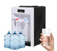 Dispensador de agua, dispensador de agua de 575 W, interruptor de pulsador para agua caliente y fría ≥ 90 °C/≤ 15 °C, dispensador de agua con refrigeración, dispensador de agua refrigerador y