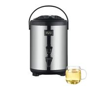 dispensador de agua Dispensador de Bebidas Calientes Dispensador de Bebidas con Aislamiento de Acero Inoxidable Frío y Caliente con Termómetro con Grifo bebidas(16L)