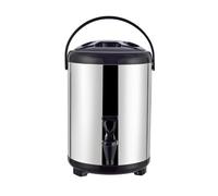 dispensador de agua Dispensador de bebidas de doble pared con grifo, barril aislado de acero inoxidable, mantiene agua caliente, leche, té, café, zumo bebidas(12L)