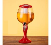 dispensador de agua Dispensador de cerveza Dispensadores de bebidas de cerveza de 3 l con tubo de hielo Torre Mimosa Margarita con espiga for barra de fiesta de juegos bebidas(Rot)
