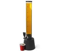 dispensador de agua Dispensador de torre de bebidas transparente Beer Tower de 3L con tubo de hielo incluido, grifo integrado de doble acción fácil de limpiar bebidas