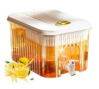 Dispensador De Agua - Dispensador Para Frigorífico De 9,65 Pulgadas | Contenedor De Agua Para Refrigerador Con Grifo Y Filtro, Dispensadur De De Gran Capacidad De 5L Para Té, Café, Leche, 1 Paque