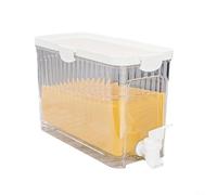 Dispensador de agua fría con grifo y filtro, jarra de bebidas para refrigerador de 1,5 L para agua con infusión de frutas, color blanco