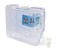 Dispensador de Agua Fría para Nevera 3 L by Cia&Co | Garrafa compacta 27x22x7, con Asa Ergonómica, Grifo Doble Función y Tapón Superior - Reutilizable y Duradera, Bebidas Frías en Casa, Playa, Camping