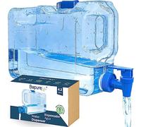 Dispensador de Agua fría para Nevera.Garrafa con Capacidad 4,2 litros. Botella de plástico PETG Reutilizable. Fuente para Agua, Bebidas, Playa, Camping, Oficina. (4,2 litros)