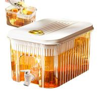 Dispensador De Agua - Fruta Grande Infundir Frigorífico Jarro Bebidas Chiller | PP Sostenedor De De Alimenticio, Delgado Dispensador De Agua Contenedor Para Bebidas Calientes Té Café